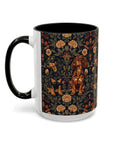 Dapper Dachshund Embroidery Elegance Accent Coffee Mug