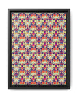 Glitchy Bulldog Blitz Matte Canvas, Framed