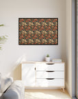 Blooming Pug Paradise Matte Canvas, Framed