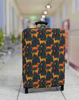 Dapper Dachshund Noir Glow Luggage Cover