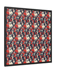 Bulldoggy Bliss Chomper Matte Canvas, Framed