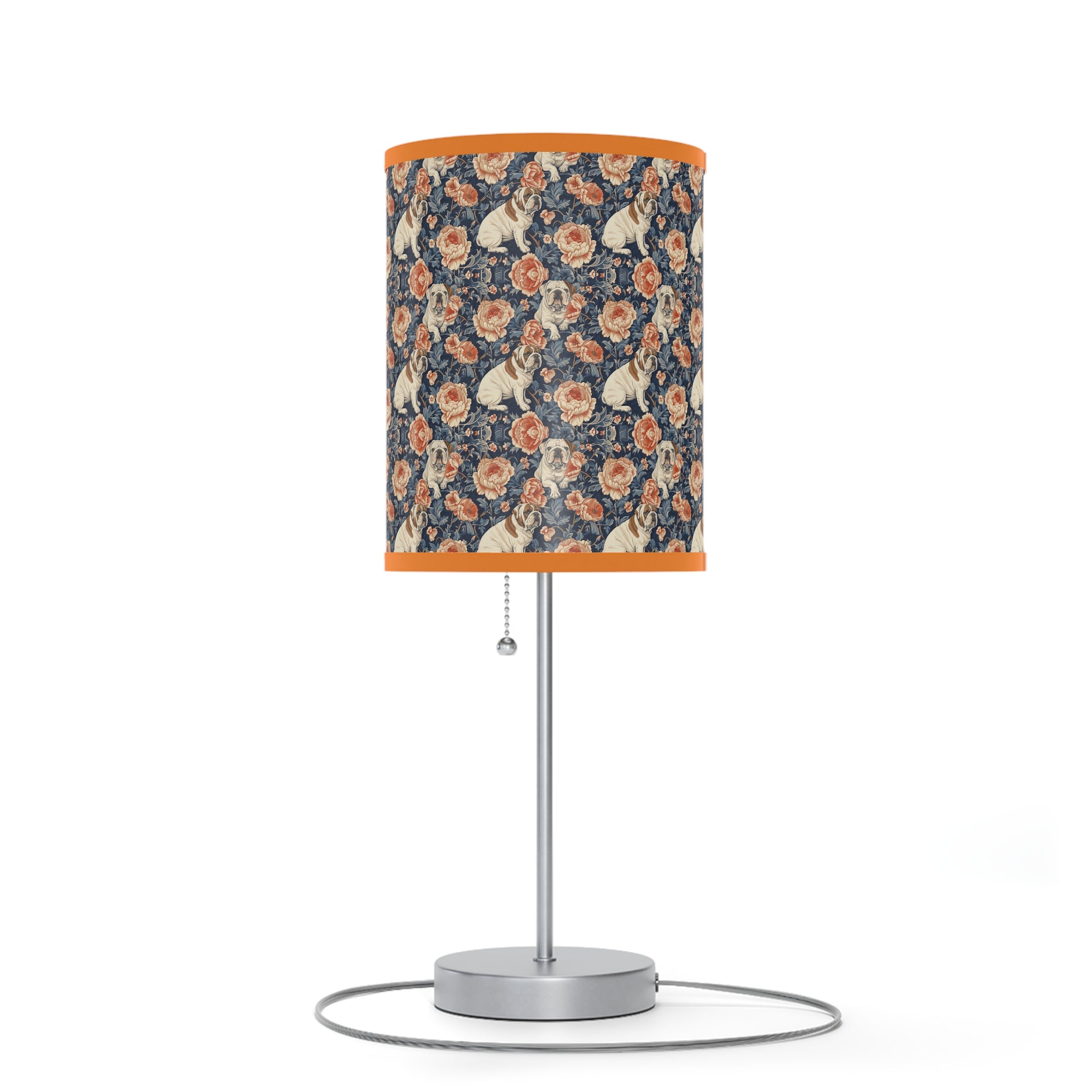 Blooming Bulldog Beauty Lamp on a Stand