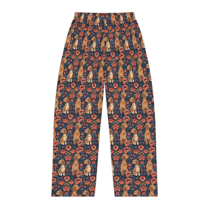 Floral Pawsome Dachsund Delight Women's Pajama Pants