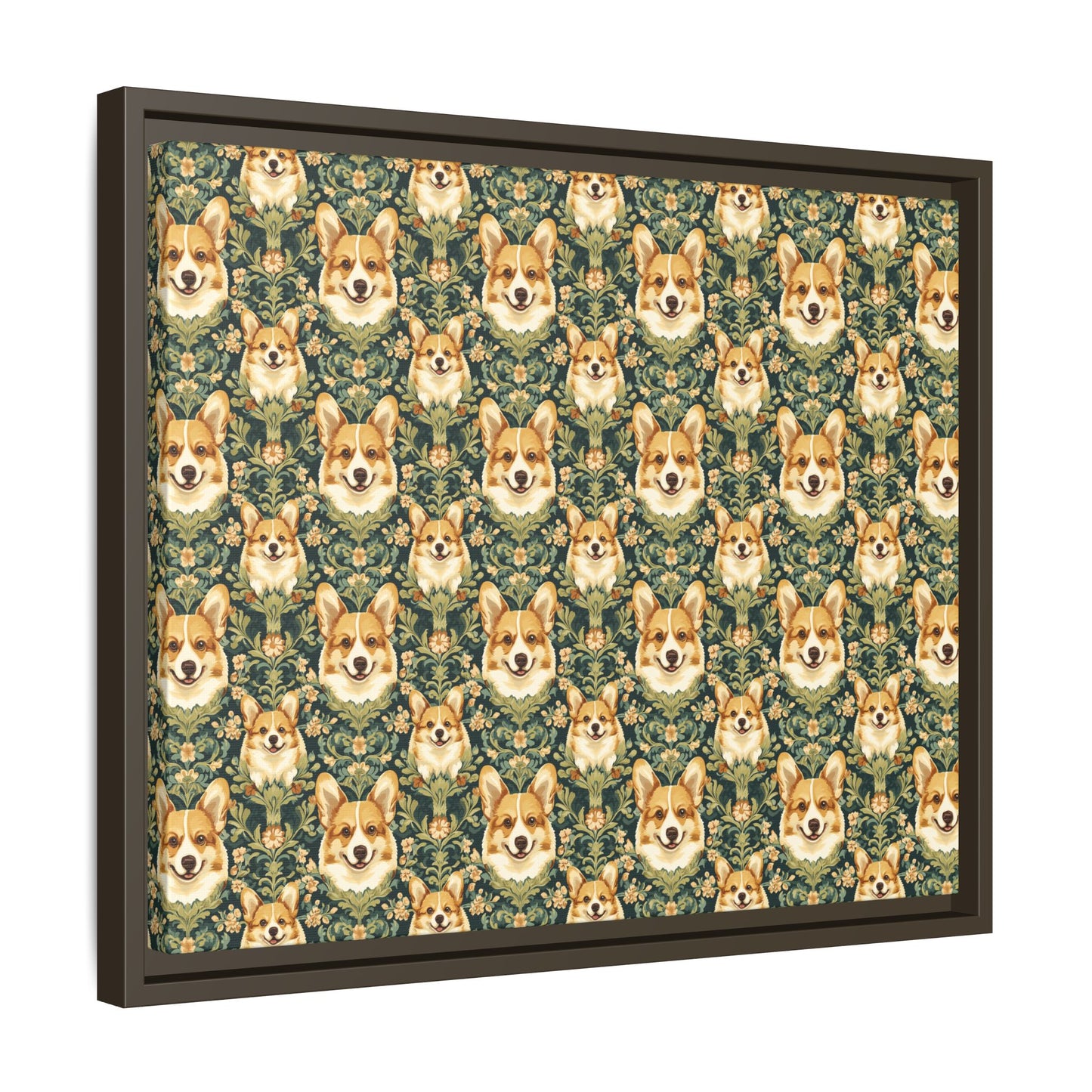 Corgi Charmz Matte Canvas, Framed