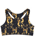 Majestic Hound Couture: German Shepherd LuxeBlend Seamless Sports Bra