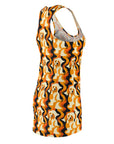 Golden Woof Abstract Glamour Women's Racerback Dress