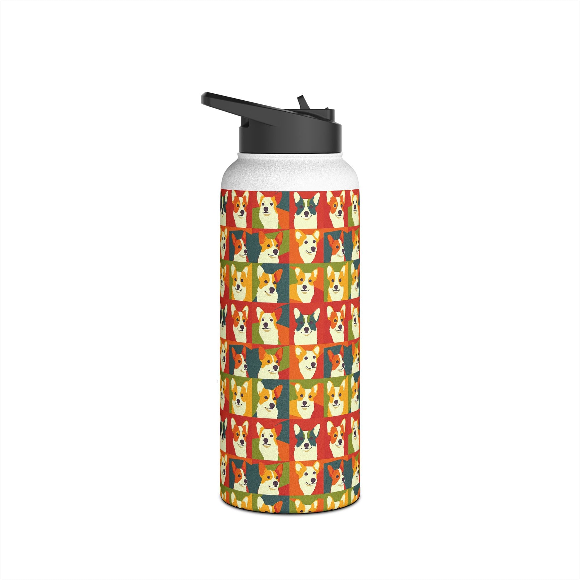 Corgi Chic Popart Pup Stainless Steel Water Bottle