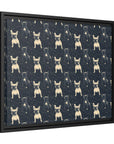 Frenchie Celestial Soar Matte Canvas, Framed