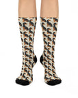 Whimsical Dachsund Dreamcatcher Cushioned Crew Socks