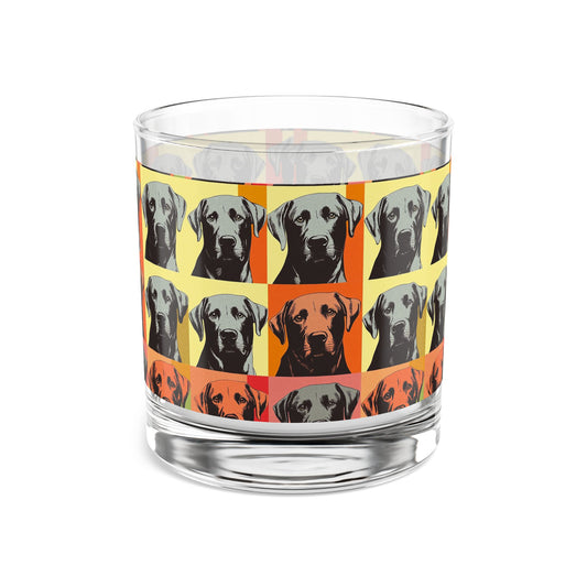 Whimsical Warhol Labrador Rocks Glass