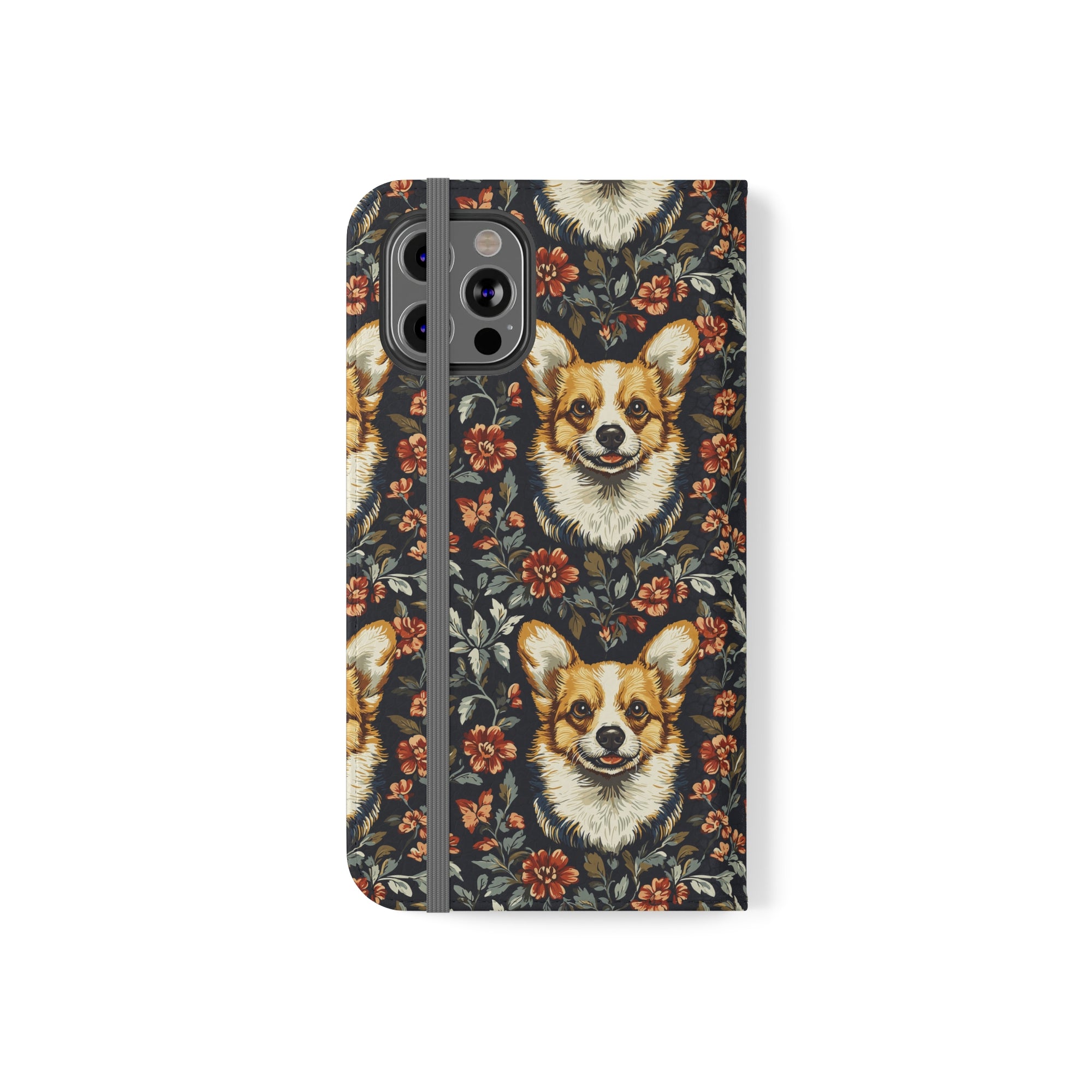 Floofy Corgi Blossom Blast Flip Cases