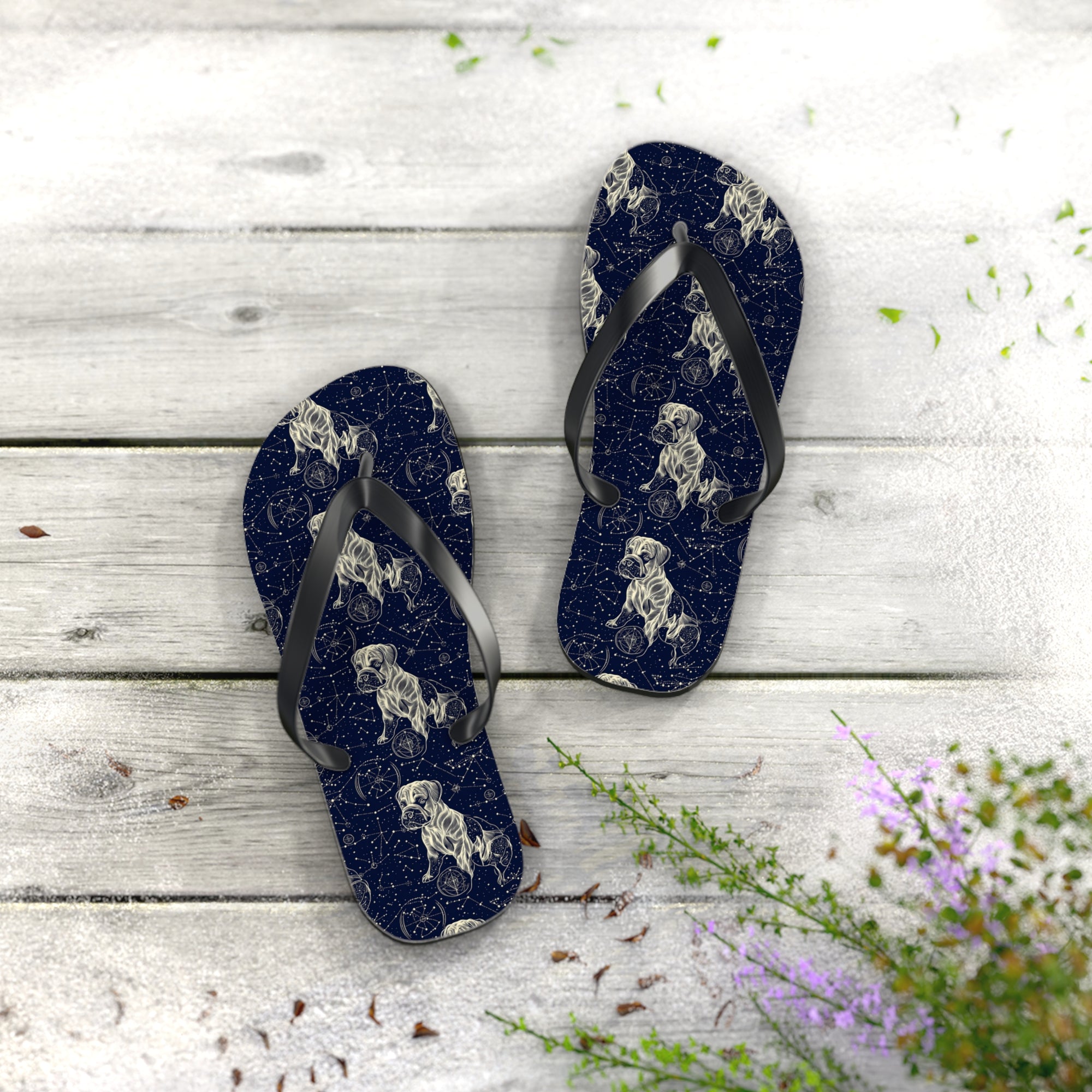 Celestial Boxer Bliss Flip Flops