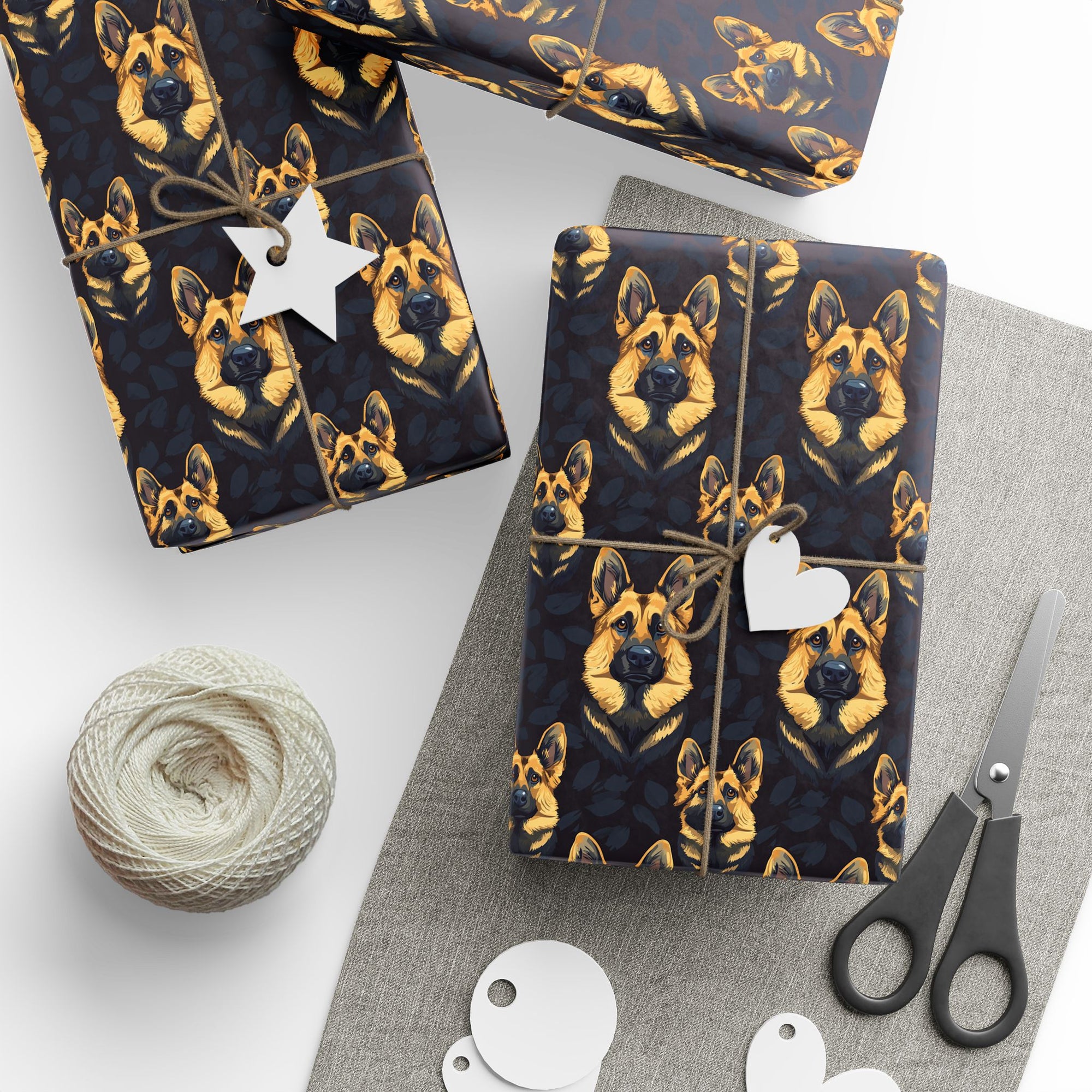 Majestic Hound Couture: German Shepherd LuxeBlend Wrapping Paper