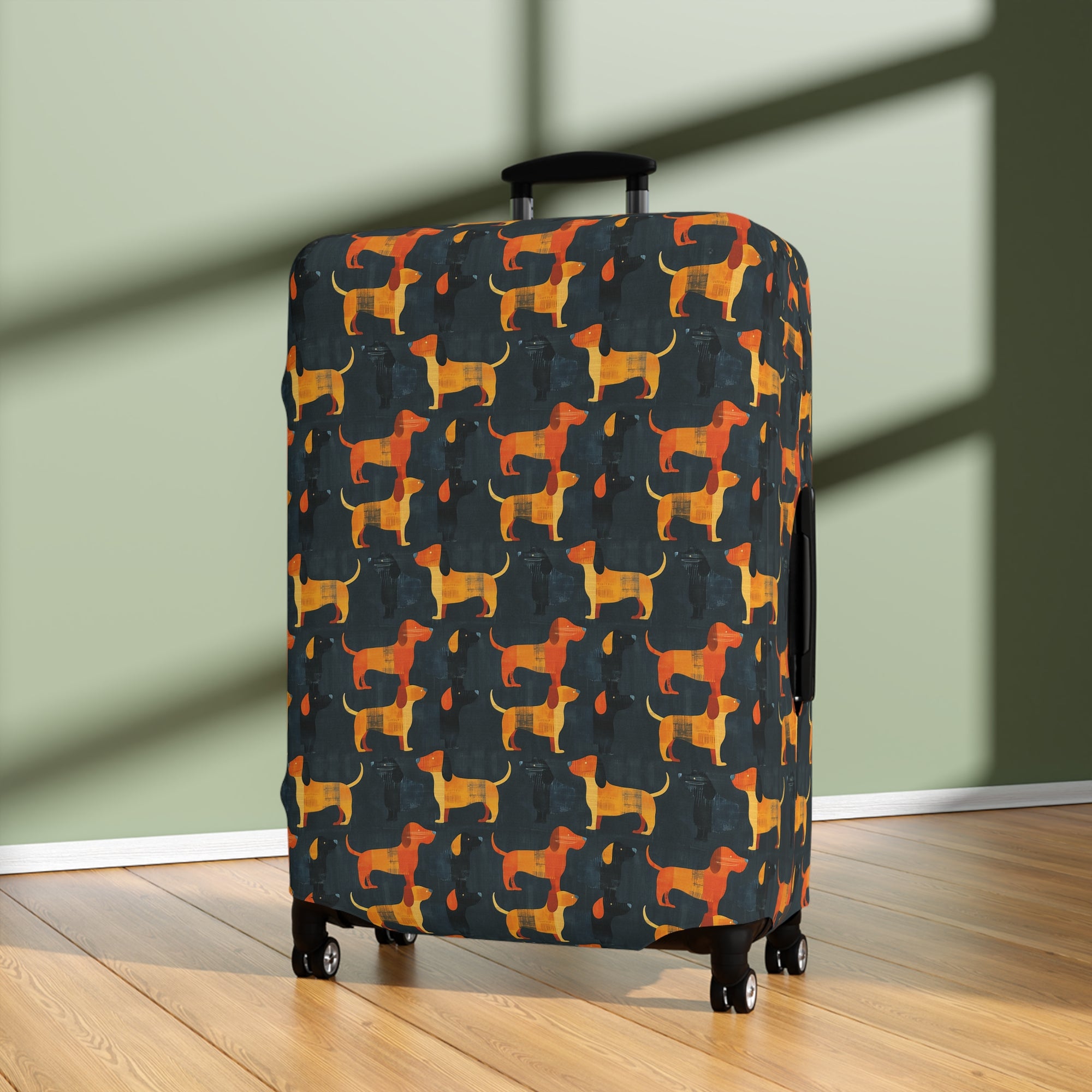 Dapper Dachshund Noir Glow Luggage Cover