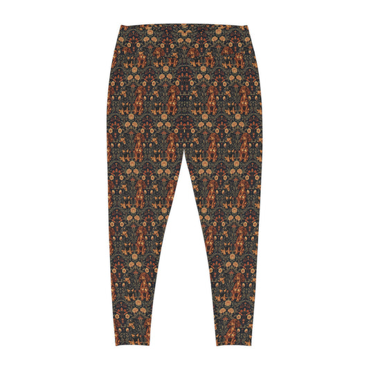 Dapper Dachshund Embroidery Elegance Plus Size Leggings