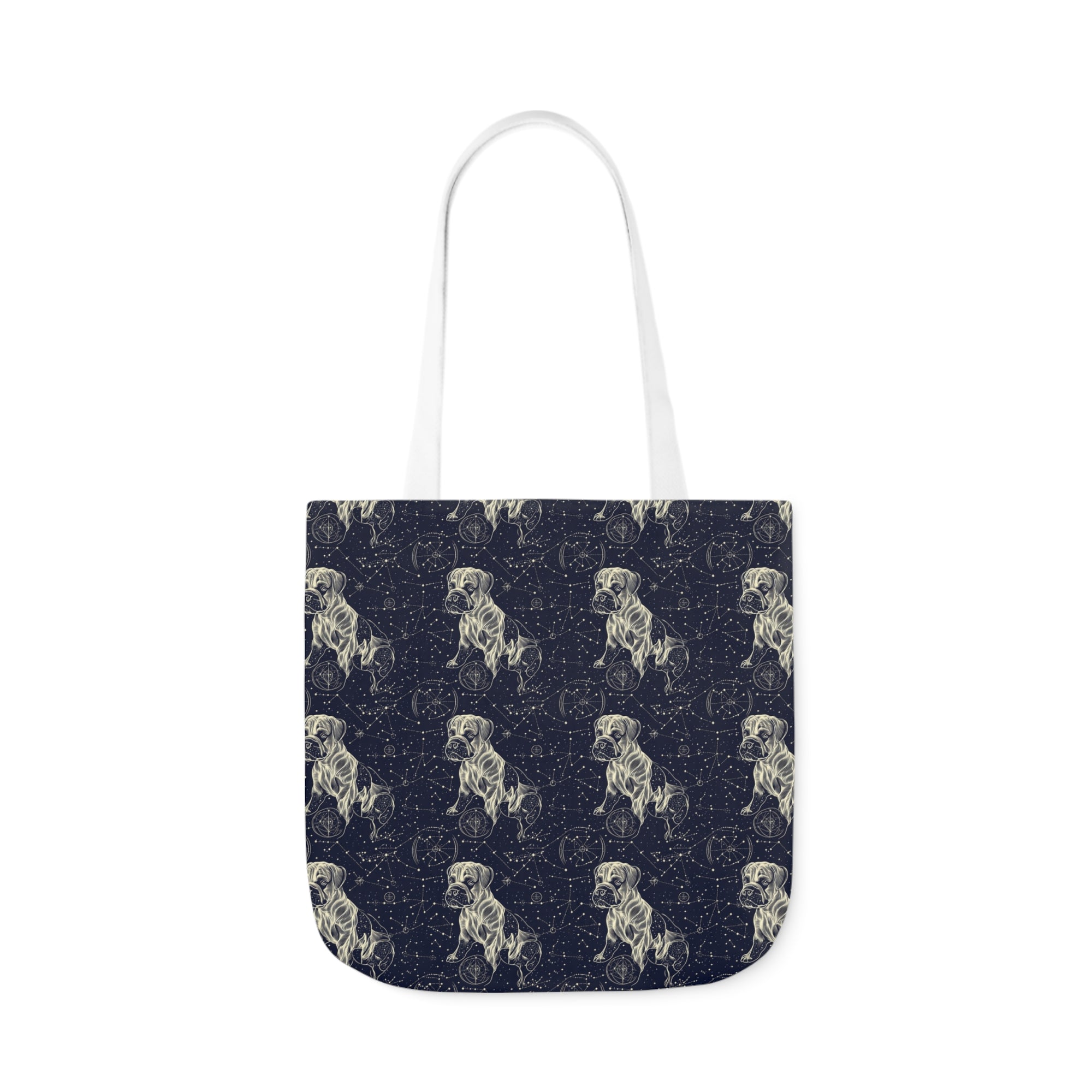 Celestial Boxer Bliss Canvas Tote Bag