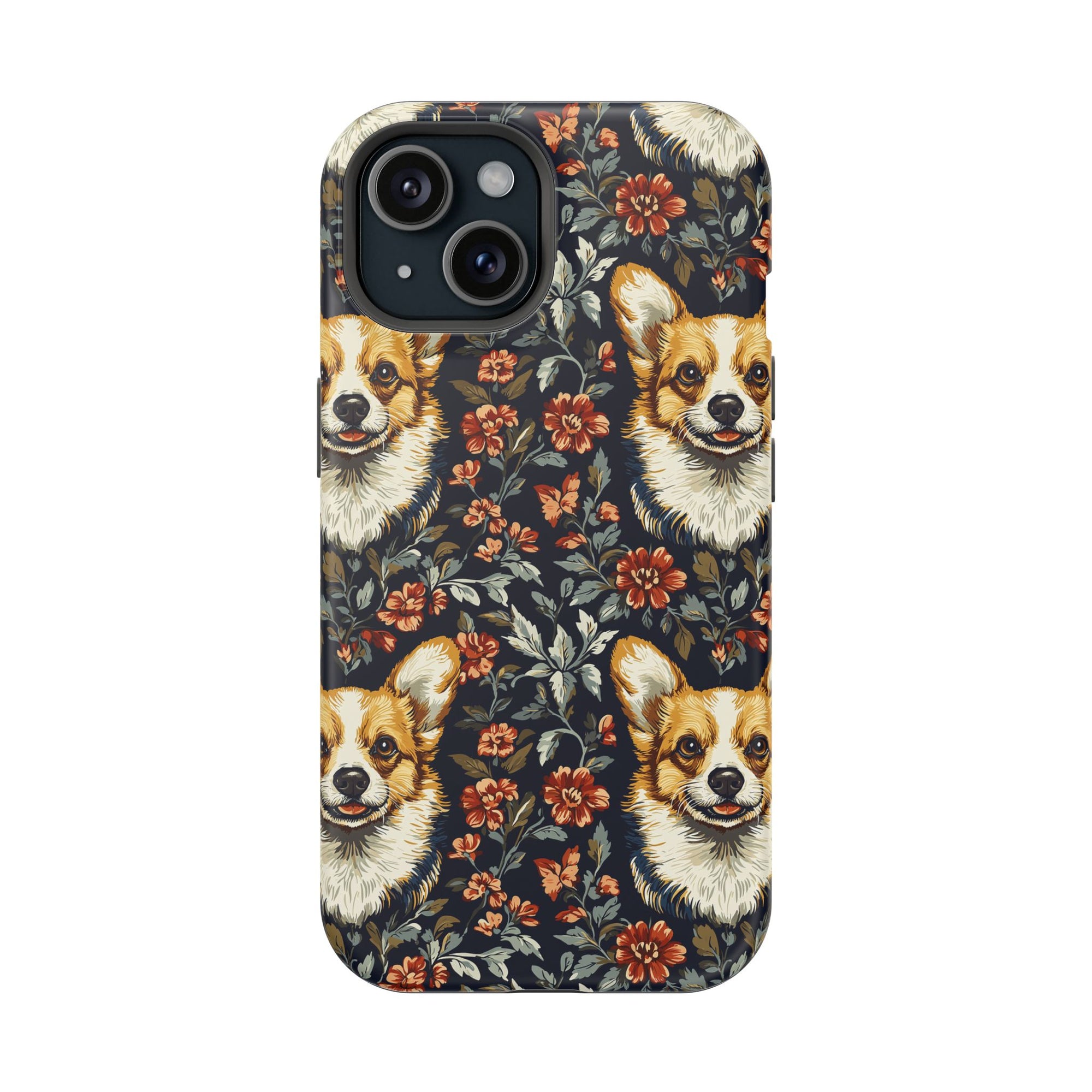 Floofy Corgi Blossom Blast Magnetic Tough Cases