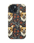 Floofy Corgi Blossom Blast Magnetic Tough Cases