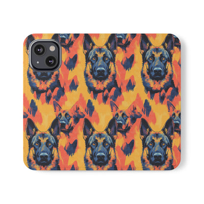 Impressionistic German Shepherds Flip Cases