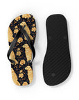 Golden Paws Floral Frenchie Flip Flops