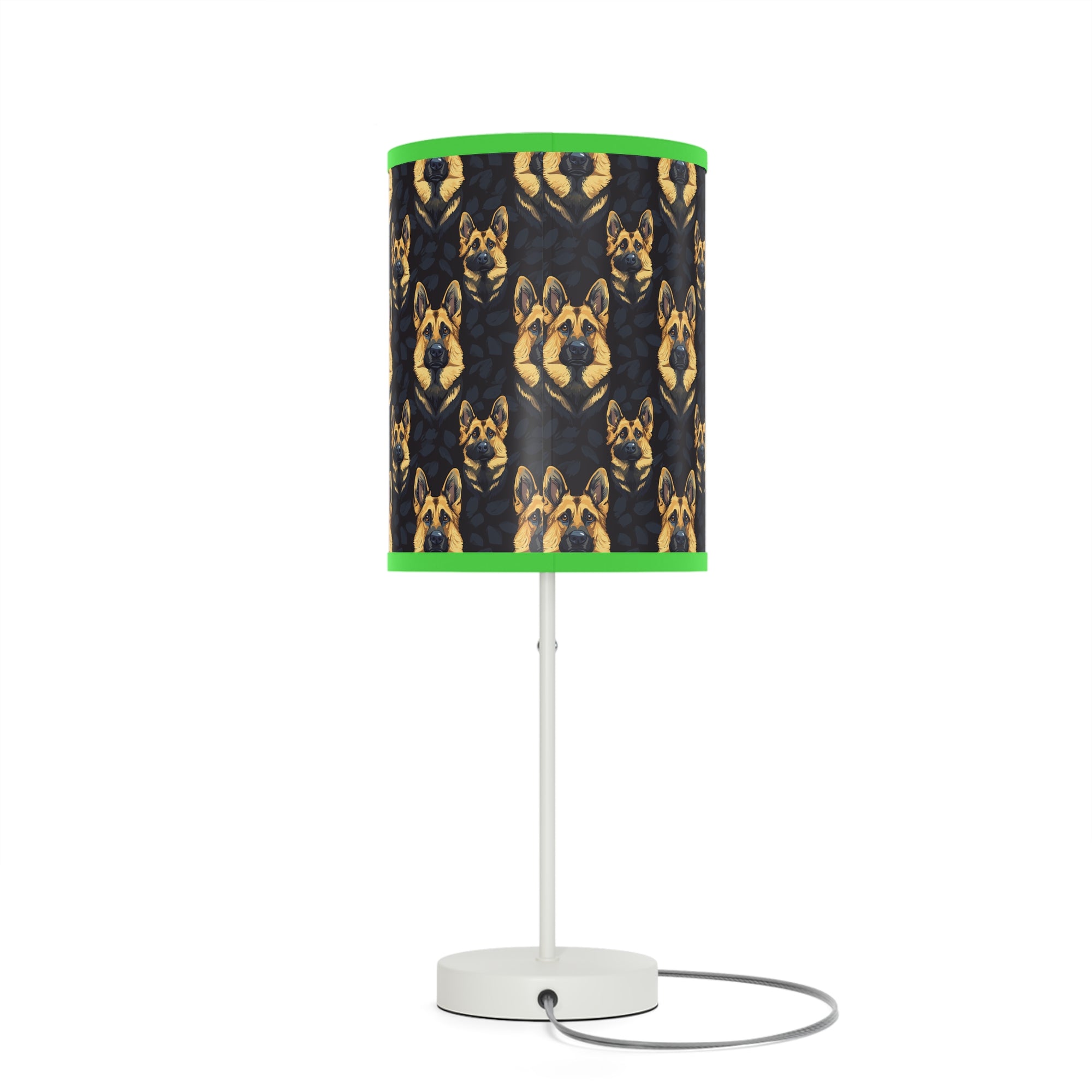 Majestic Hound Couture: German Shepherd LuxeBlend Lamp on a Stand