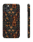 Dapper Dachshund Embroidery Elegance Slim Phone Cases