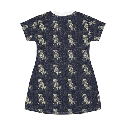 Celestial Boxer Bliss T-Shirt Dress