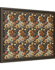 Beagle Blossoms Matte Canvas, Framed