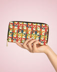 Corgi Chic Popart Pup Zipper Wallet