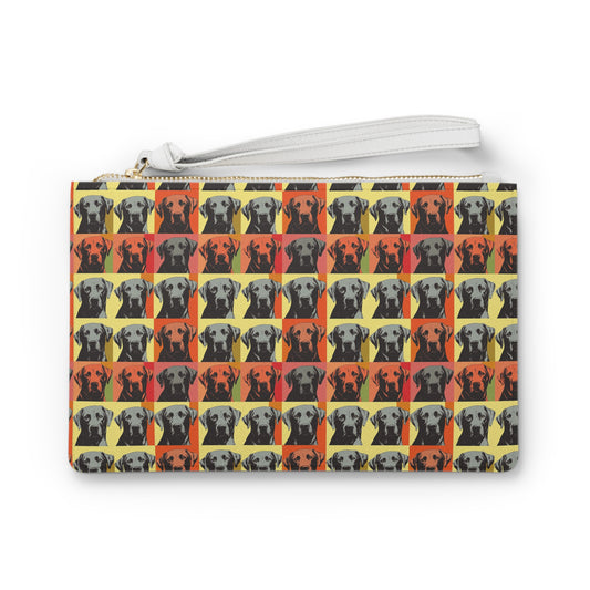 Whimsical Warhol Labrador Clutch Bag