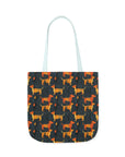 Dapper Dachshund Noir Glow Canvas Tote Bag