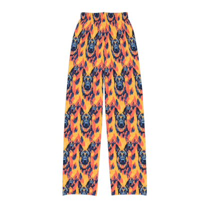 Impressionistic German Shepherds Kids Pajama Pants