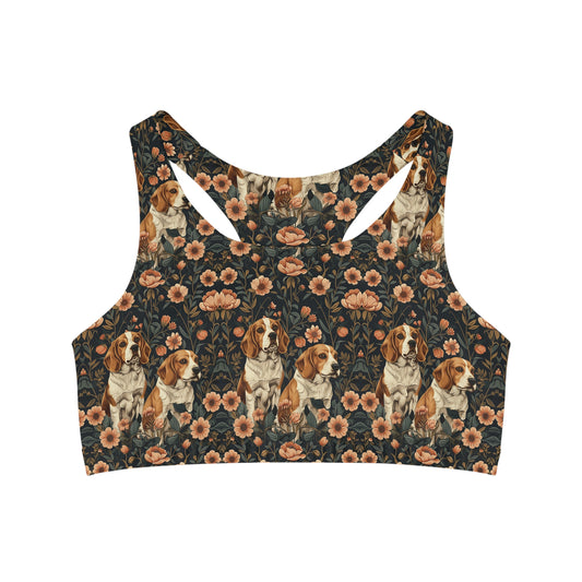 Beagle Blossom Bonanza Seamless Sports Bra