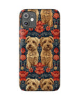 Yorkie Charm Twins Slim Phone Cases