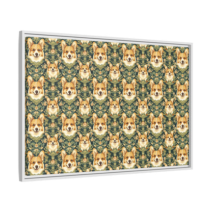 Corgi Charmz Matte Canvas, Framed