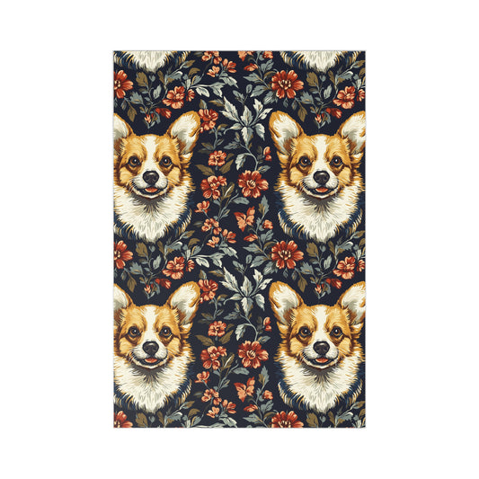 Floofy Corgi Blossom Blast Postcards