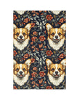 Floofy Corgi Blossom Blast Postcards