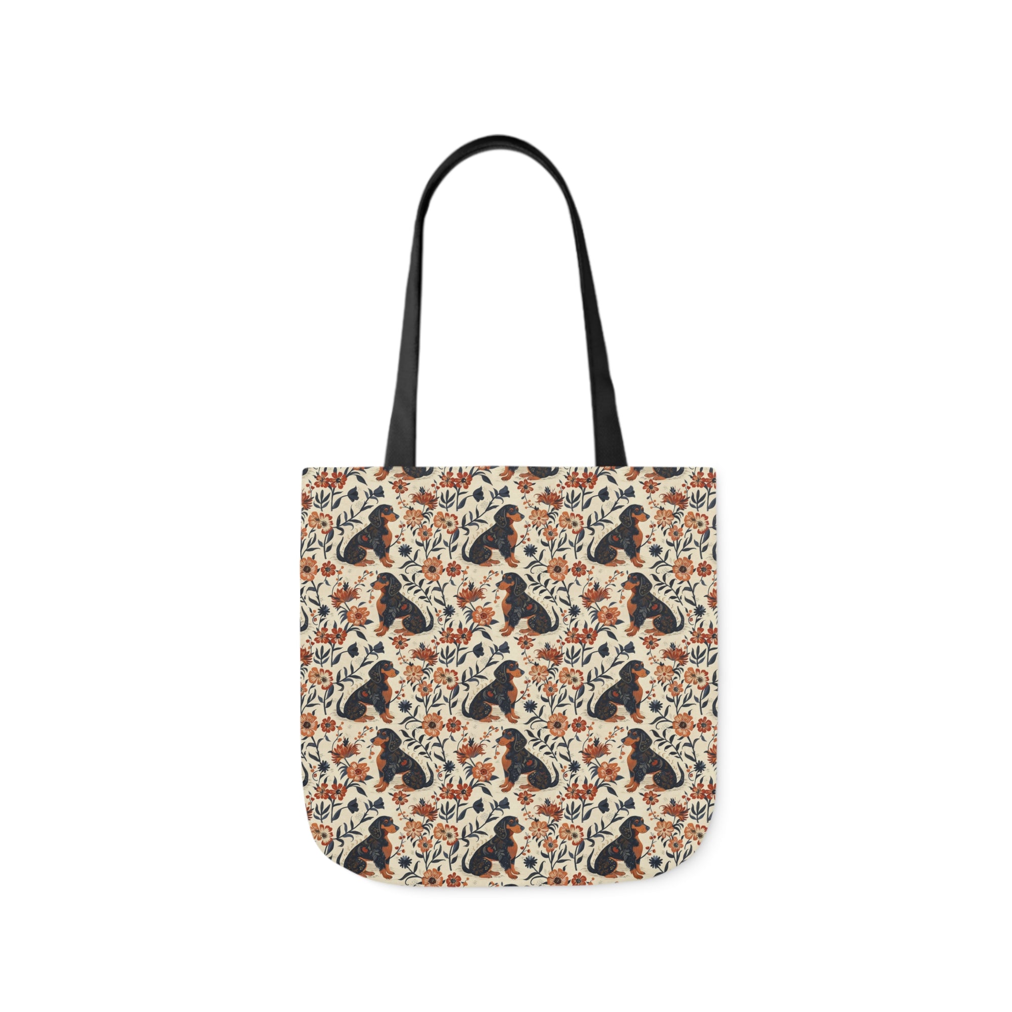 Blossoming Dachshunds Delight Canvas Tote Bag