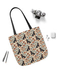 Blossoming Dachshunds Delight Canvas Tote Bag