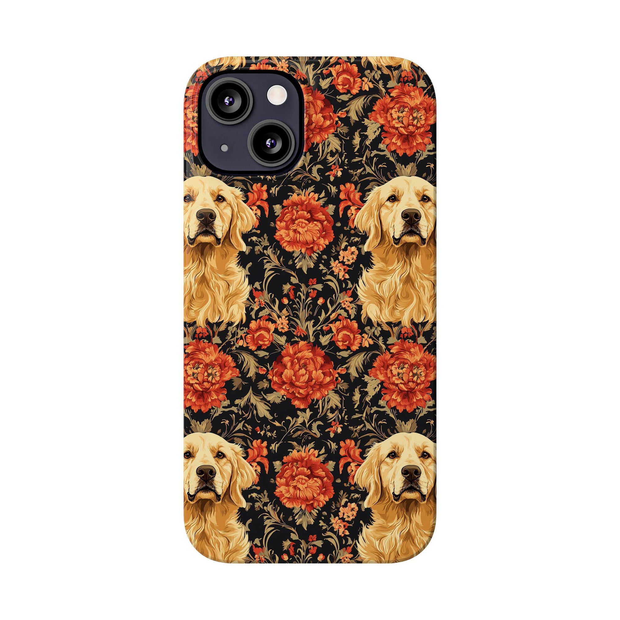 Golden Pawsatronic Tapestry Slim Phone Cases