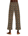 Dazzling Dachsund Blossoms & Foliage Men's Pajama Pants