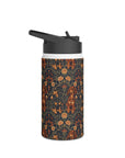 Dapper Dachshund Embroidery Elegance Stainless Steel Water Bottle