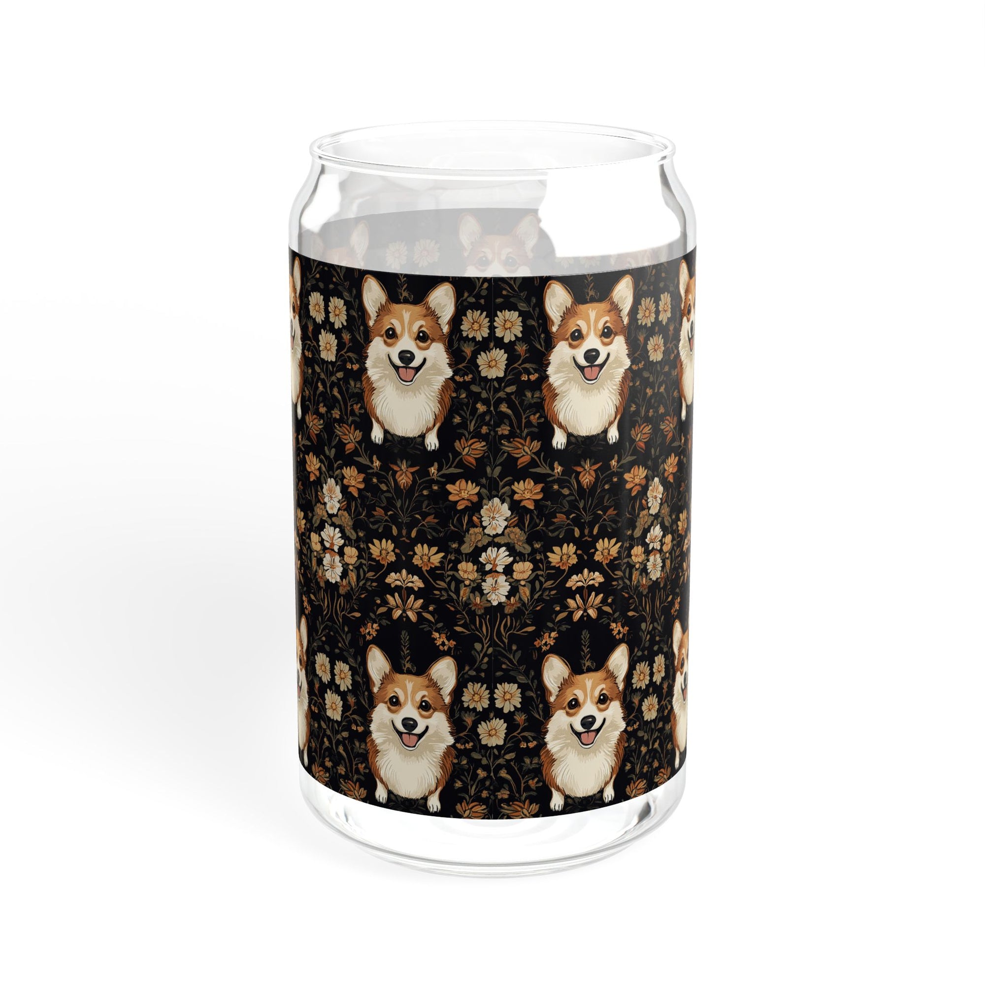 Nighttime Corgi Glow Stride Sipper Glass