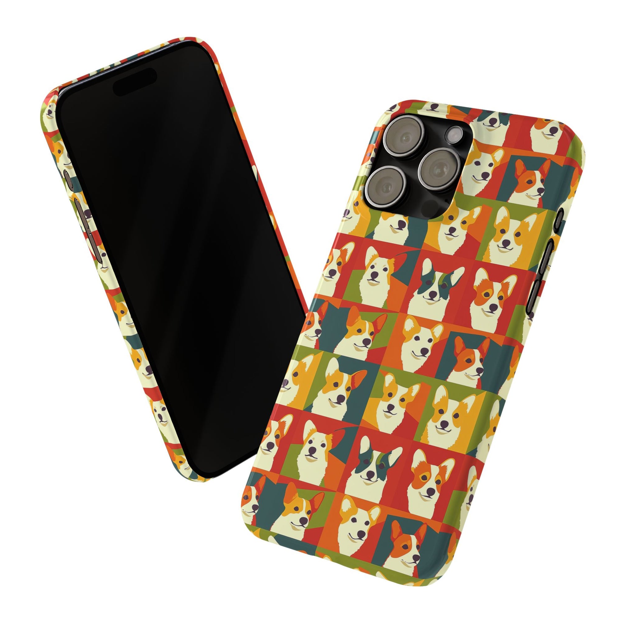 Corgi Chic Popart Pup Slim Phone Cases