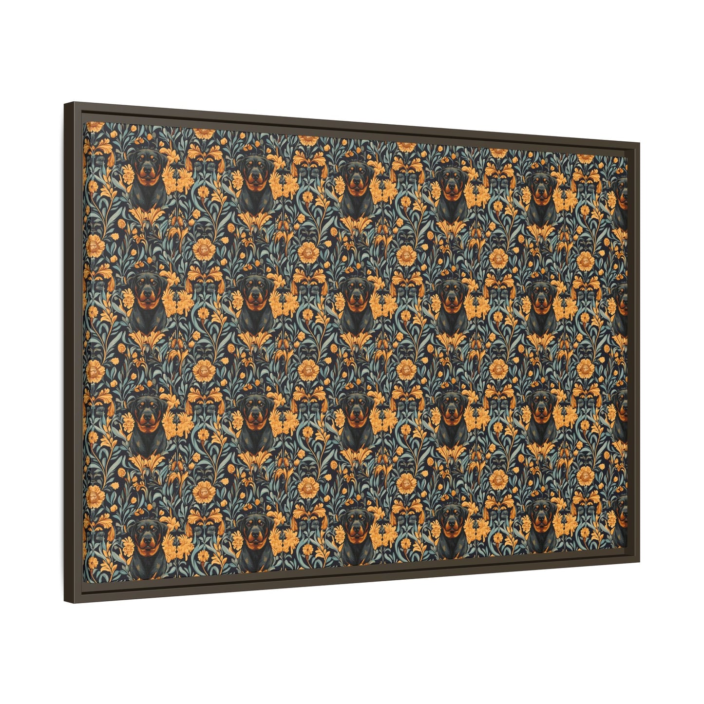 Ruffle Rottie Glamourific Matte Canvas, Framed