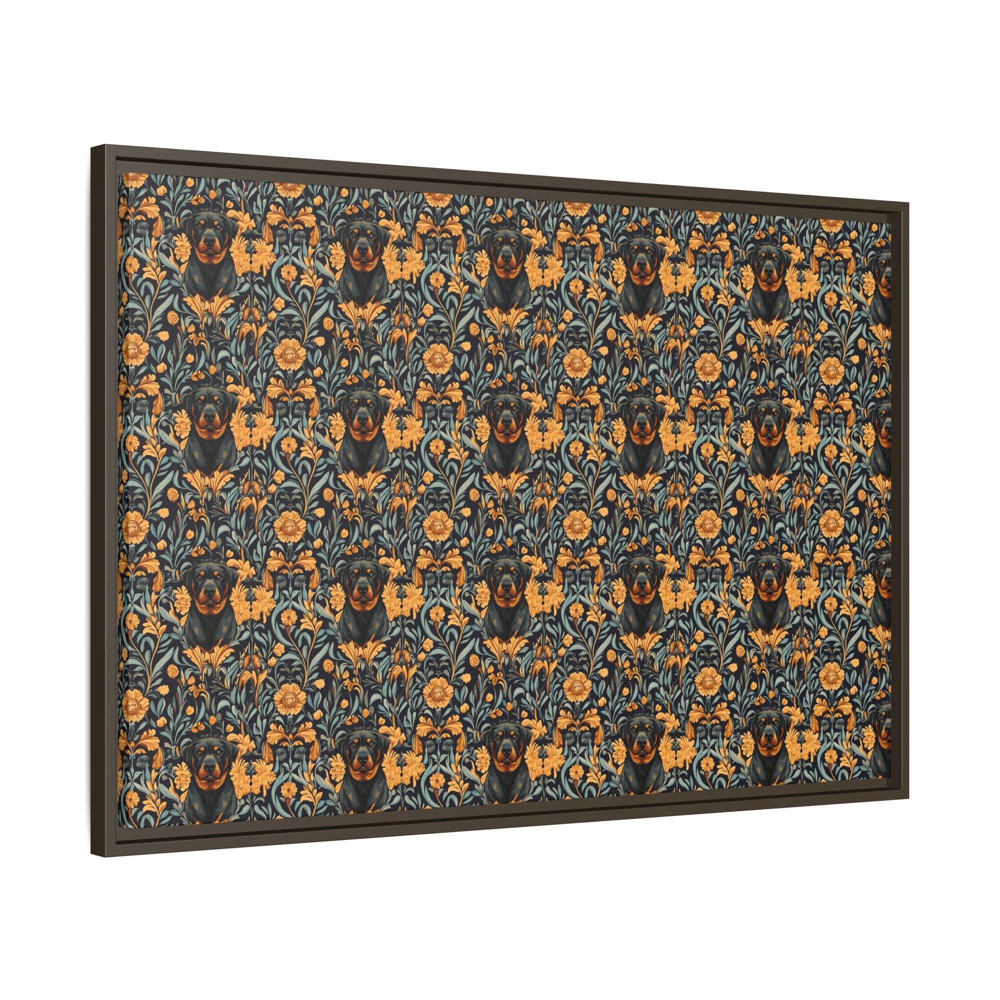 Ruffle Rottie Glamourific Matte Canvas, Framed