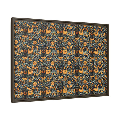 Ruffle Rottie Glamourific Matte Canvas, Framed