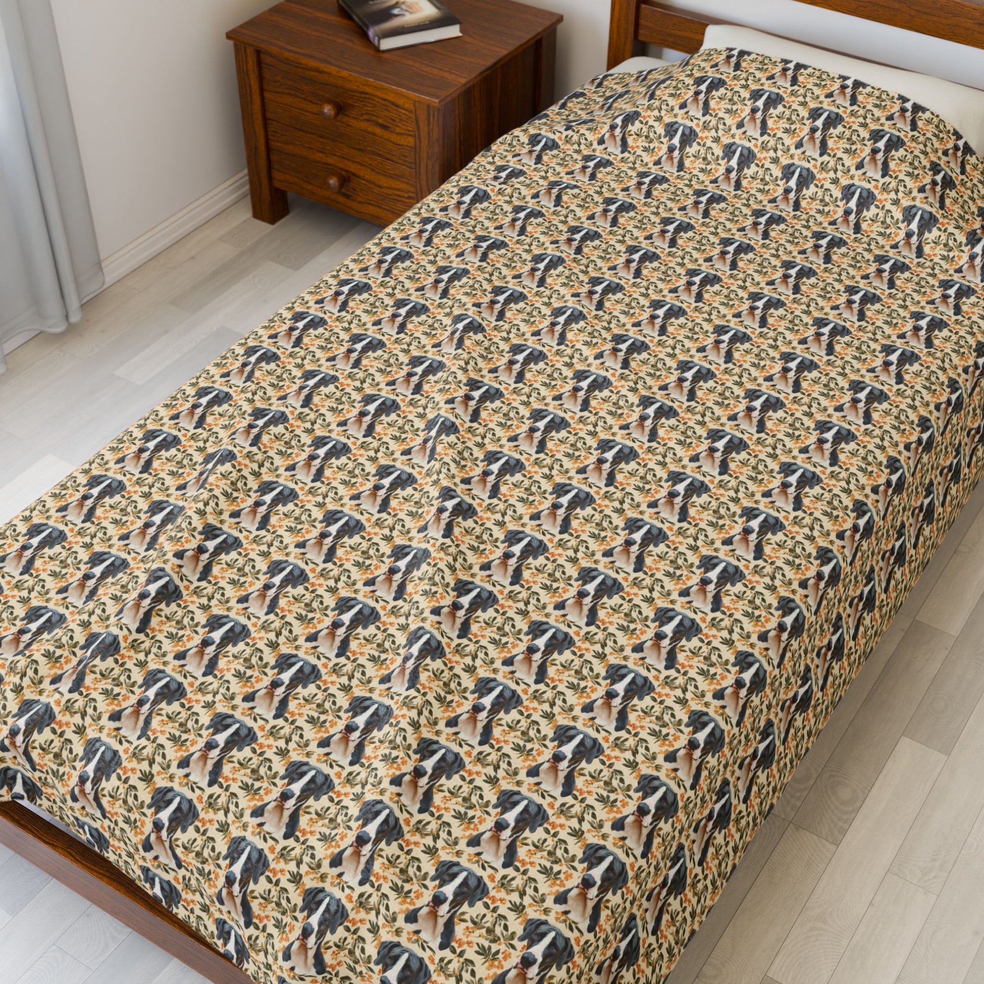 Majestic Great Dane Meadow Velveteen Plush Blanket