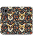 Floofy Corgi Blossom Blast Flip Cases