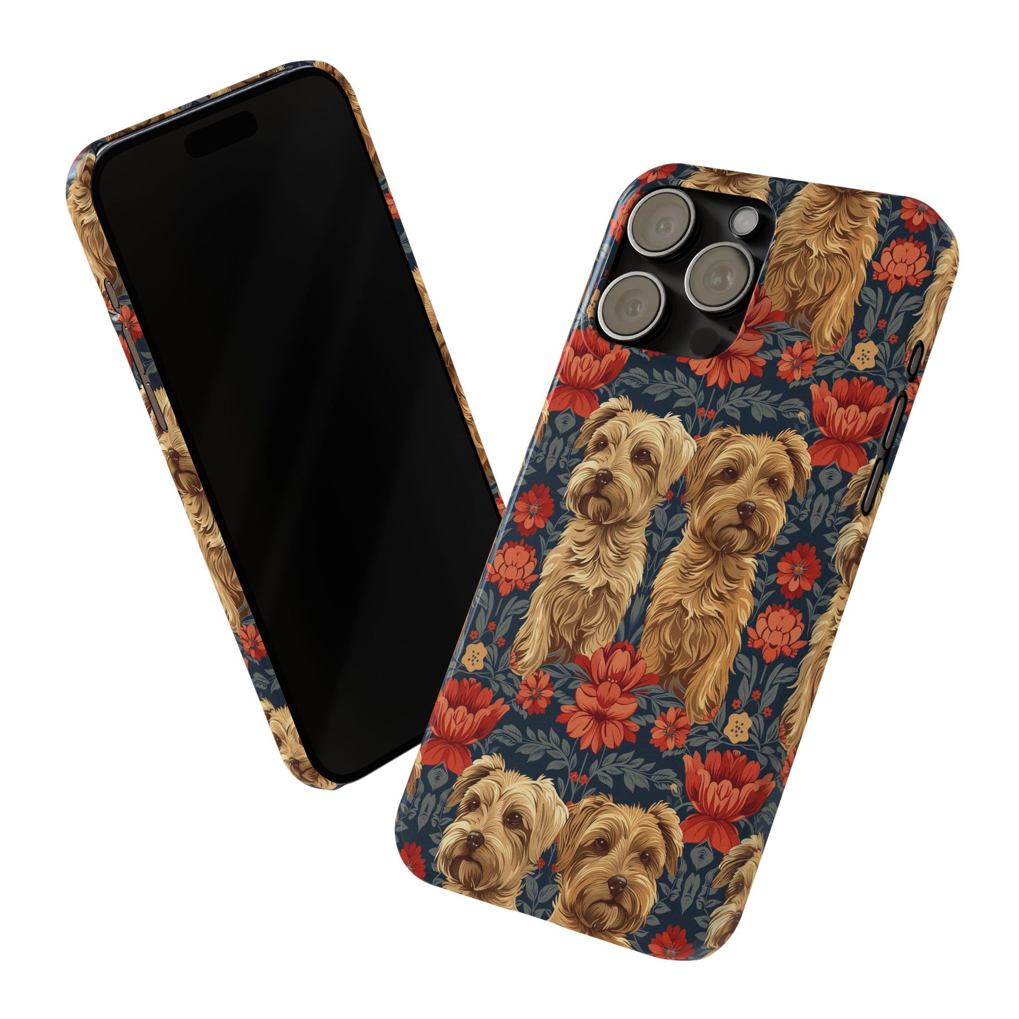 Yorkie Charm Twins Slim Phone Cases